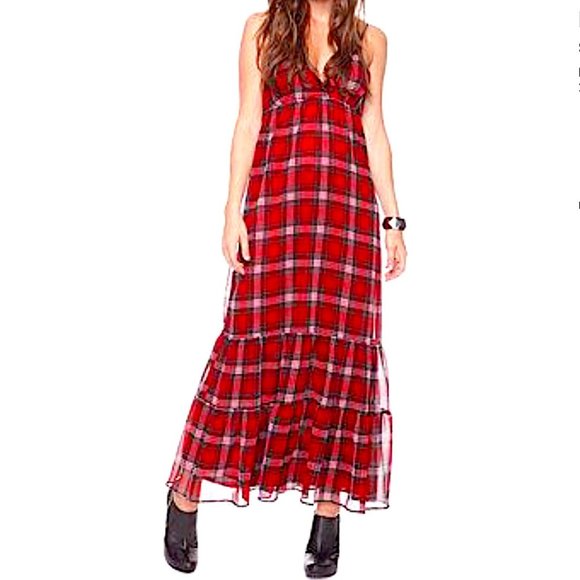 Forever 21 Dresses & Skirts - Grunge princess plaid maxi dress M